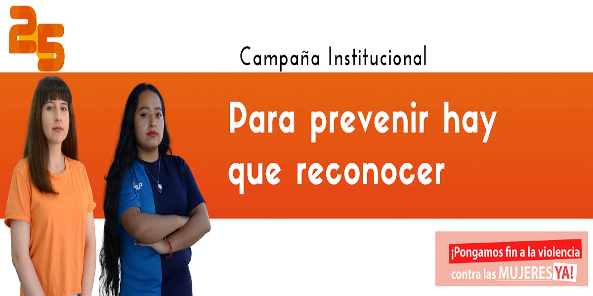 Banner alusivo a la campaña institucional para prevenir hay que reconocer, BUAP