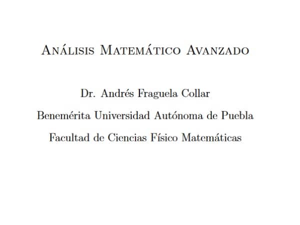 Portada del libro Análisis Matemático Avanzado (2004)