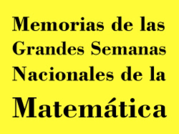 Portada del libro Memorias de las Grandes Semanas Nacionales de la Matemática (2009)