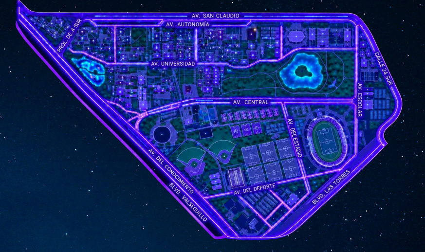 Mapa de Ciudad Universitaria BUAP